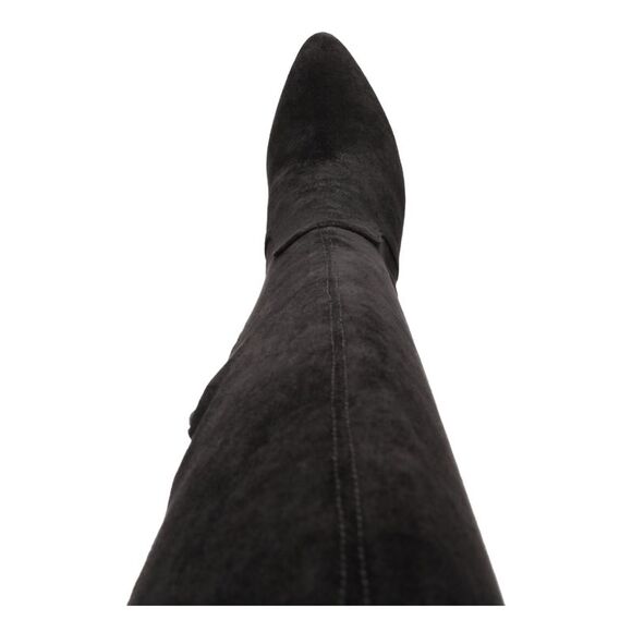 WILD PAIR Womens Black Arch Support Pointed Toe Block Heel Zip-Up Boots 7.5 M - Picture 3 of 4